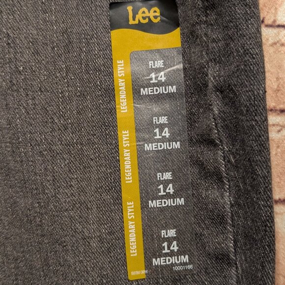 Lee Mid Rise Flare Legendary Style Jeans GRAY Size 14 Med - Picture 4 of 12